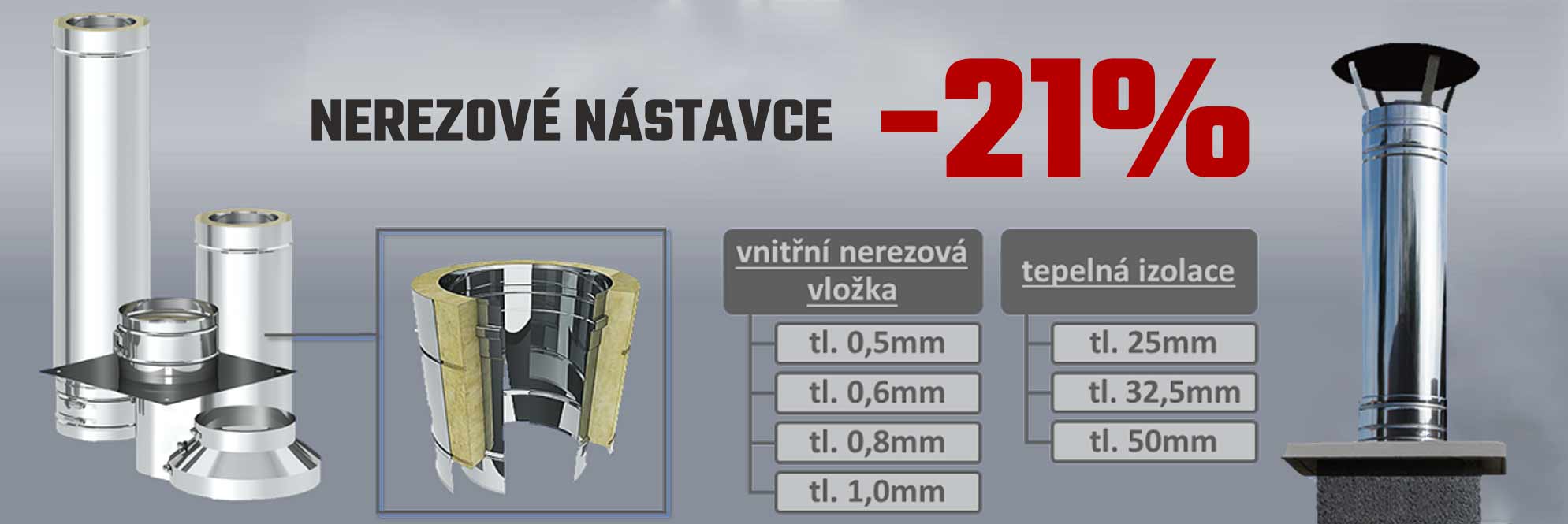 Nerezové nástavce