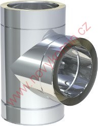 T-kus 90° tl.0,5mm tl.izolace 25mm Průměr 130mm