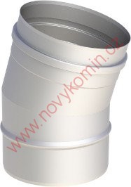 Nerezové koleno 15° pevné tl.0,6mm (ruční svár) Průměr 80mm