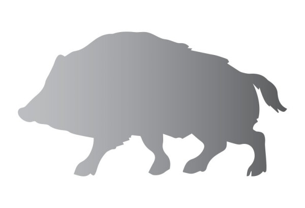 DELPHIN Nálepka divočák silueta SILVER 