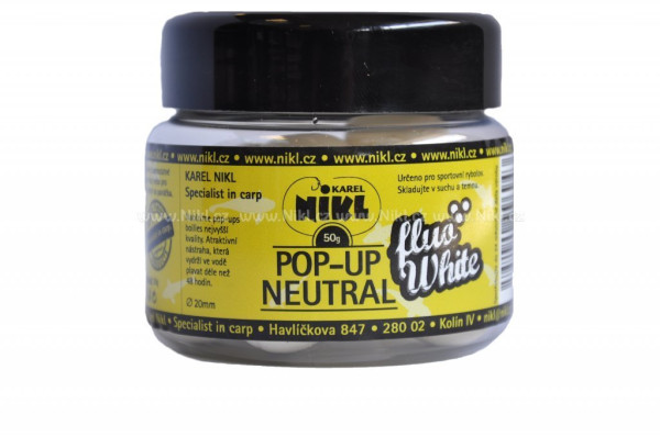 NIKL Fluoro Pop-up 50g  Bílá 20mm (doprodej)