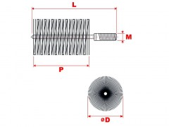 Rourový kartáč průměr 130mm - polypropylen (2)
