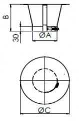 Nerezové koleno 15° pevné tl.0,6mm (ruční svár) Průměr 80mm