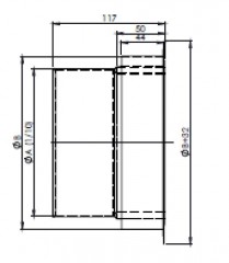 Přechodka s integrovanou zděří tl.0,6mm Průměr 100/80mm