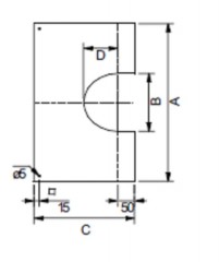 Stropní uzávěr dvoudílný 31°- 45° tl.izolace 50mm Průměr 80mm
