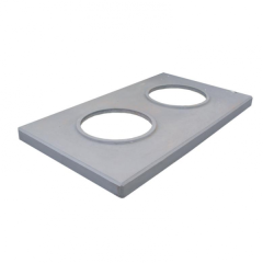 Krycí deska na dvouprůduchový komín (85x52cm otvory pr.260mm)