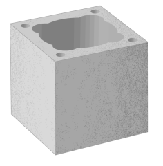 Komínová lehčená tvárnice jednoprůduchová 30/30