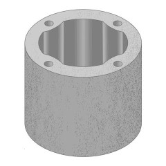 Komínová lehčená tvárnice kruhová pr.40cm v.33cm