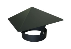 AM Stříška hranatá - černý ocelový plech tl.2mm