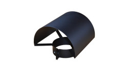 AM Stříška kulatá - černý ocelový plech tl.2mm